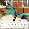 thumbnail image 4 of Outsunny Chaise Longue Pliante, Chaise de Bronzage avec Dossier Réglable, Vert, 4 of 10