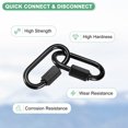 thumbnail image 2 of Uxcell 6-Pack Chain Quick Links, M4 Electroplated Iron 1.73 Inch Heavy Chain Connector Link 33Lbs Weight Capacity, 2 of 6