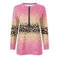thumbnail image 4 of Liquidation à 50 % Chandail Surdimensionné pour Femmes 2023 Hauts Automne Manches Longues Chandail Ample Chemise Chic Décontractée Dames Chandails à Rayures à Col Rond, 4 of 5