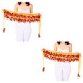 thumbnail image 2 of Transemion Wide Application Belly Dance Sequined Waist Versatile And Stylish Waist orange 2Set, 2 of 6