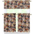 thumbnail image 1 of 3 Piece Chicken Kitchen Curtains and Valances Set for Windows Rooster Kitchen Window Curtains Over Sink Decor 27.5x36 in, 1 of 6