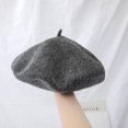thumbnail image 1 of LinYooLi Ishihara Rimi Hat Vintage British Wool Beret Thick Japanese Painter Hat Korean Version Versatile Pumpkin Hat Girl, 1 of 9