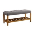 thumbnail image 3 of ACME Charla Bench in Gray & Oak, 3 of 3
