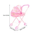 thumbnail image 2 of Shisuyan Kids Role Play Small Stroller Toy Baby Doll Stroller Simulation Dolls Stroller Toy Pretend Play Toy, 2 of 8