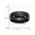 thumbnail image 2 of Chisel Black Ceramic 8mm Brushed and Polished Wedding Band Ring, 2 of 6