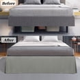 thumbnail image 2 of PiccoCasa Pleated Ruffle Bed Skirts with 14" Drop, Queen Dark Gray, 2 of 10