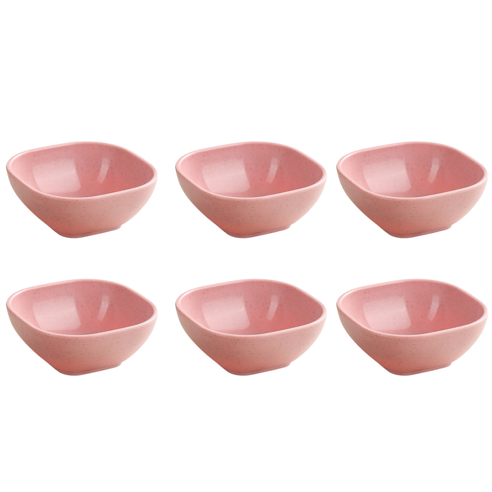 4 Inches Square Seasoning Plates 6 Boxed Wheats Straw Plates Sauces Plates