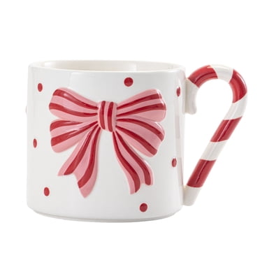 Holiday Time Bow Ceramic Mug, 17.9oz, 1-Piece