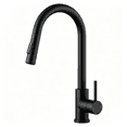 thumbnail image 1 of APPASO Matte Black Kitchen Faucet with Pull Down Sprayer, Stainless Steel Single Handle High Arc Sink Faucet, 2 Spray Modes, 1 of 17