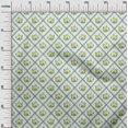 thumbnail image 2 of oneOone Popeline de Coton Tissu Décor Floral Losanges/feuilles et Roses Imprimé BTY 56 Pouces de Large, 2 of 4