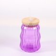 thumbnail image 1 of 18 fl oz Mainstays Glass Ribbed Purple Sipper, 1 of 5
