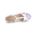 thumbnail image 4 of BLISSFUL STEP Chaussures de Rentrée pour Femmes à Bride en T avec Nœud, Talon Bloc Vintage, Talons Plateforme, Violet 8, 4 of 7
