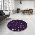 thumbnail image 4 of Ahgly Company Tapis d'Intérieur Lavable en Machine Carré Transitionnel Violet Jam Violet, 6 Pieds Carré, 4 of 7
