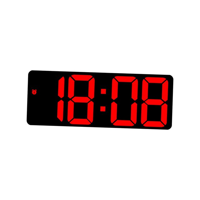 GUOOL Horloge Murale Numérique à Intensité Réglable, Réveil de Bureau à DEL pour Adultes, Apprentissage, Rouge