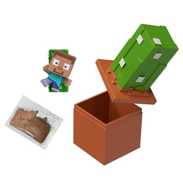 Minecraft-Mini-Mode-Bloom-Blocks-Action-Figure-with-Sand-Compound-Prickly-Steve