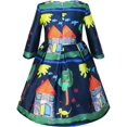 thumbnail image 2 of Robe Fille Maison Imprimé Arbre Dessin Animé Manches Longues Robe d'Hiver 7 Ans, 2 of 6