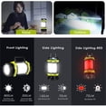thumbnail image 2 of Camping Torch LED Rechargeable Camping Lantern, Camping Light with 6 Lighting Modes, 3700mAh Flashlight, IPX4 Waterproof Camping Accessories, Camping Lights for Tents, 2 of 5