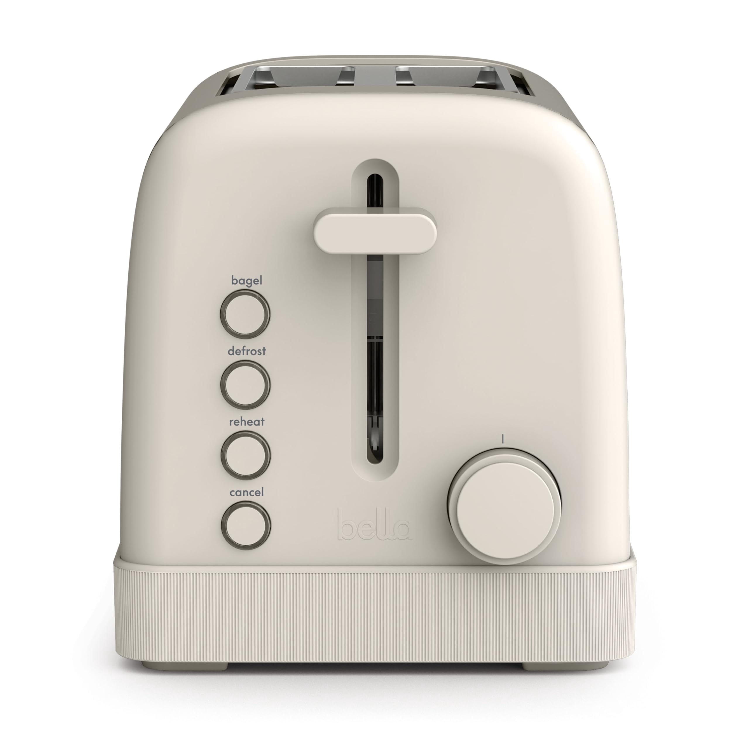 bella 2 Slice Toaster, 6 Setting Shade Control w Reheat, Cancel, Bagel & Defrost Buttons, Removable Crumb Tray, Anti Jam & Auto Shutoff, Auto Centering Guides & Cord Wrap, 900