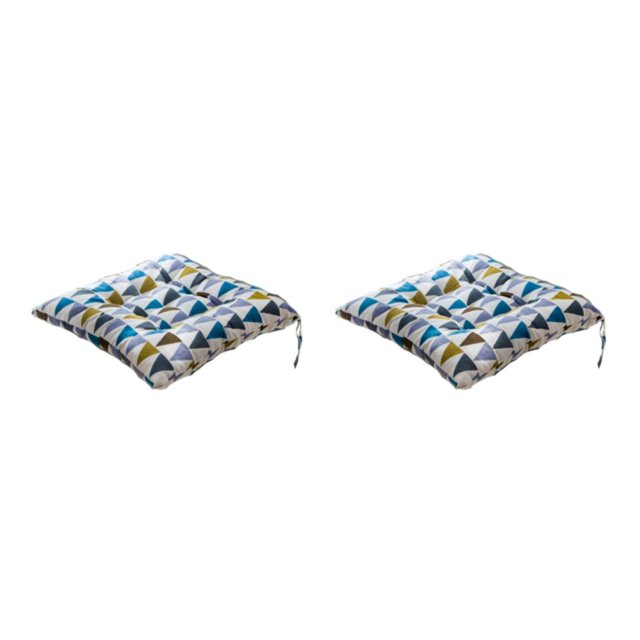 Wweixi Cushion Pad For Square Chair - Soft And Comfortable Wide Range Of Uses Square Chair Cushion Colorful Triangles 2Set