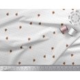 thumbnail image 2 of Soimoi Brown polyester Crepe Fabric Dot & Buds Floral Decor Fabric Printed Yard 52 Inch Wide, 2 of 6