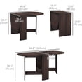 thumbnail image 3 of HOMCOM Table à Manger Pliable, Table Ovale à Abattants pour Cuisine, Salle à Manger, 3 of 10
