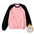 thumbnail image 2 of cfhntfmh Chandail à Col Rond pour Hommes Mode à Blocs de Couleur Manches Longues Chandail à Enfiler Hauts Chaud en Molleton Chandails de Base Automne Hiver Manteau, 2 of 3