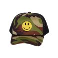 thumbnail image 1 of Gravity Threads Smile Face Embroidery Adjustable Trucker Hat - Camo/Bllck, 1 of 2