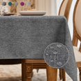 thumbnail image 1 of BALCONY & FALCON Water Resistant Faux Linen Tablecloth, 55'' x 71'', Gray, Outdoor Dining, Tablecloth, 1 of 6