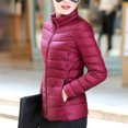 thumbnail image 3 of Hauts pour Femmes Manches Longues Mode Manteau pour Femmes Vêtement d'Extérieur Uni Garder au Chaud Manches Longues Hauts pour Dames, 3 of 9