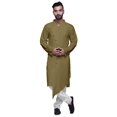 thumbnail image 1 of Atasi Kurta pour Homme en Satin de Coton, Col Chinois Uni, Kurta Long pour Homme, 1 of 5