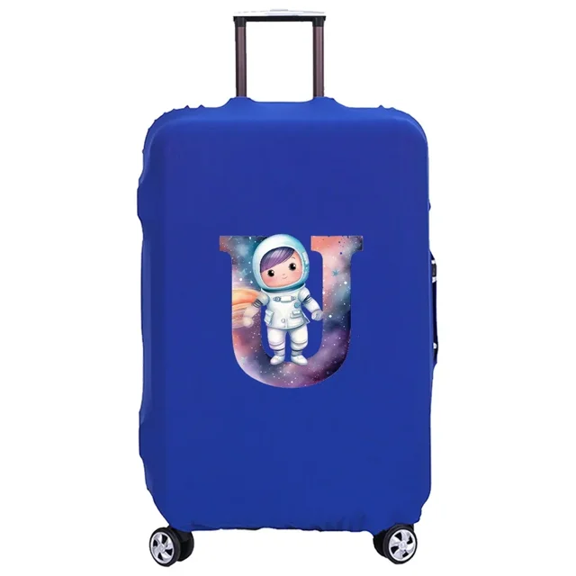 Luggage Cover Washable Case Cover Protective Case Scratch Proof Case Cover Suitable for Astronaut Print Pattern Fits 18-32 Inch 8astronaut letter U XL
