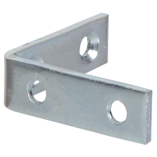 Entretoise d'Angle de 6 Pouces en zinc, Plate brace avec Trois Trous Encochés, Inclinée à 90 Degrés, en Métal avec Fini Argenté, Conçue pour Renforcer les Articulations à Angle Droit dans la Quincaillerie et les Fixations, Convient aux applications Plates brace.