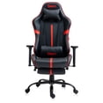 thumbnail image 2 of Hdcanada Orbit Series Racing Style Gaming Chair, Reclining Ergonomic Leather Chair with Footrest & Massage Lumbar Support - Red, 2 of 8