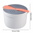 thumbnail image 2 of Cooking Utensils Product Microwave Rice Cooker 8 Cup Easy Use Easy Clean Microwaveable Brown White Rice Pasta Vegetable Cookware Full Set with Lid Spatula Measuring Cup for Meal, 2 of 3
