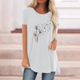 thumbnail image 2 of Pompotops Chemises Mode Décontractée pour Femmes Manches Courtes Tee-Shirt Ample Tunique Blouse, 2 of 4