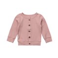thumbnail image 1 of Boys Girls Button-down Cardigan  Solid Color Sweater  Casual Outerwear, 1 of 8