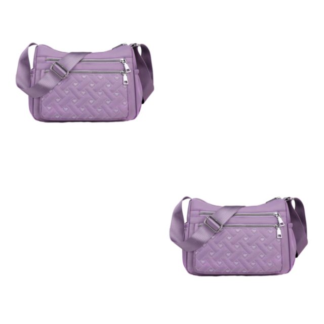 Maytalsory Crossbody Bag Premium For Multipurpose Large Capacity Polyester Messenger Bag Premiun Multiple Occations Gift light purple 2Set