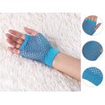thumbnail image 2 of Unique Bargains Gants Résille Sans Doigts Extensibles Longueur Poignet pour Femmes 2 Paires Bleu Ciel, 2 of 5