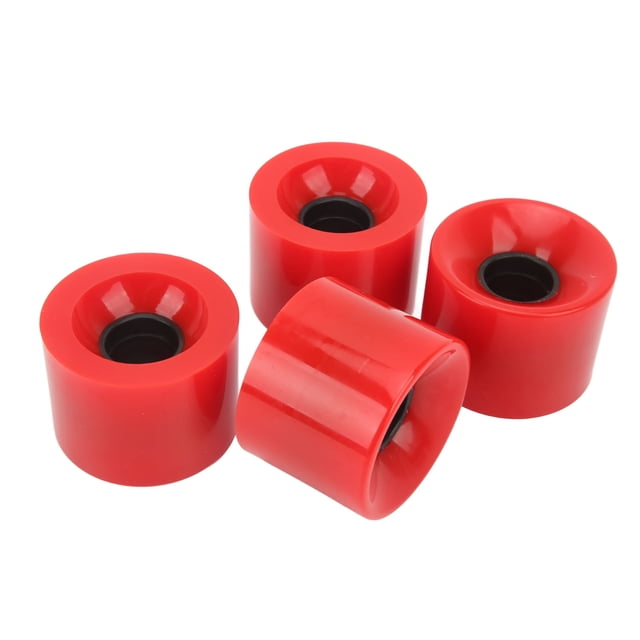 Roues de Planche à Roulettes, Matériau PU Haute Résistance Résistant à l'Usure Roue de Planche de Surf Stabilité Pièces de Rechange pour Rampe Trottoir Route en Ciment Noir,Jaune,Bleu,Rouge
