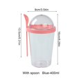 thumbnail image 2 of Overnight Oats Containers With Lids 400ml/13.5oz Portable Yogurt Cup For Breakfast  Travel  Gym  Office, 2 of 13