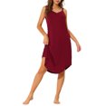 thumbnail image 1 of INSPIRE CHIC Robe de Détente Pyjama pour Femmes Nuisette Bretelles Spaghetti Cami Chemises de Nuit G Rouge, 1 of 6