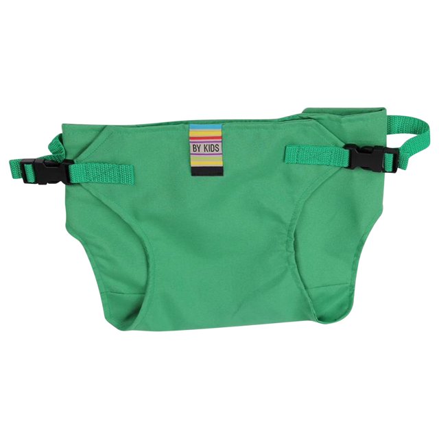 DPTALR Baby Portable Dining Chair Fixed Belt with green fabric, adjustable straps, and secure buckles. Designed for baby feeding, it fits high chairs of any size and is compact for travel. Durable and lightweight, perfect for outings and ensuring baby safety during meals.