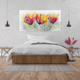 thumbnail image 2 of Four colored flowers on gray background - 24"x48" canvas - Print on demand, 2 of 5