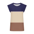 thumbnail image 3 of Yuyuzo Camisoles d'Été pour Femmes à Manches Cap, Tunique à Col Rond, Coupe Ample, T-Shirts Basiques Décontractés, 3 of 4