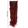 thumbnail image 2 of Wig Wavy Curly Full Head Clip In On Double Weft Hair Extensions, wig for Women, 2 of 3