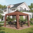 thumbnail image 2 of Outsunny Toit de Rechange pour Pavillon à Double Toit 10'x10 Pieds, Café, 2 of 9