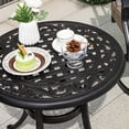thumbnail image 4 of Costway 24" Patio Side Table with Adjustable Footpads Round Cast Aluminum End Table, 4 of 9