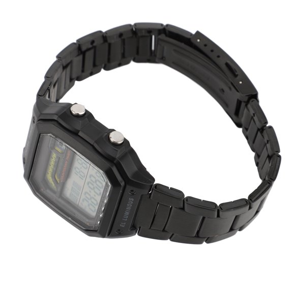 Outdoor Sports Digital Watch, Stainless Steel Strap LED Backlight, Dual Time Stopwatch Alarm Clock Countdown Timer, 50m Water Resistant, Smart Watch for Men Women Students