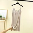 thumbnail image 2 of Timegard Robe de Nuit pour Femmes Col en V Sans Manches Courte Chemises de Nuit Douces et Confortables Couleur Unie Robe de Maison, 2 of 4