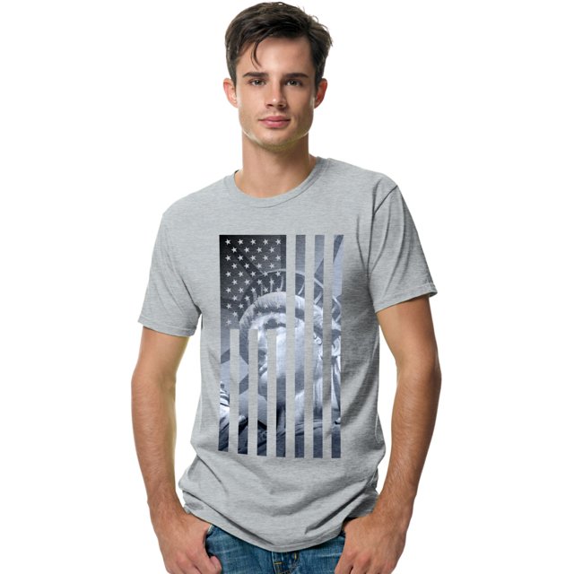 Hanes Mens Graphic Tee, 3XL, Liberty Flag